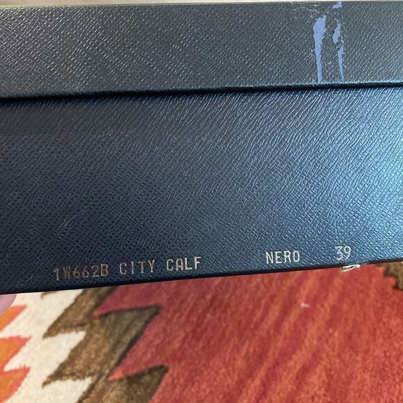 Prada Made in Italy Black Leather Knee-High Boots Size 39 Heeled - Picture 12 of 12